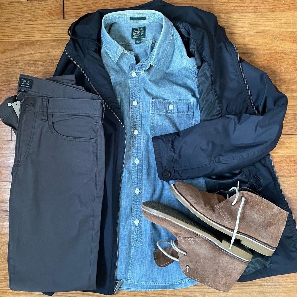JCrew slim chambray button down